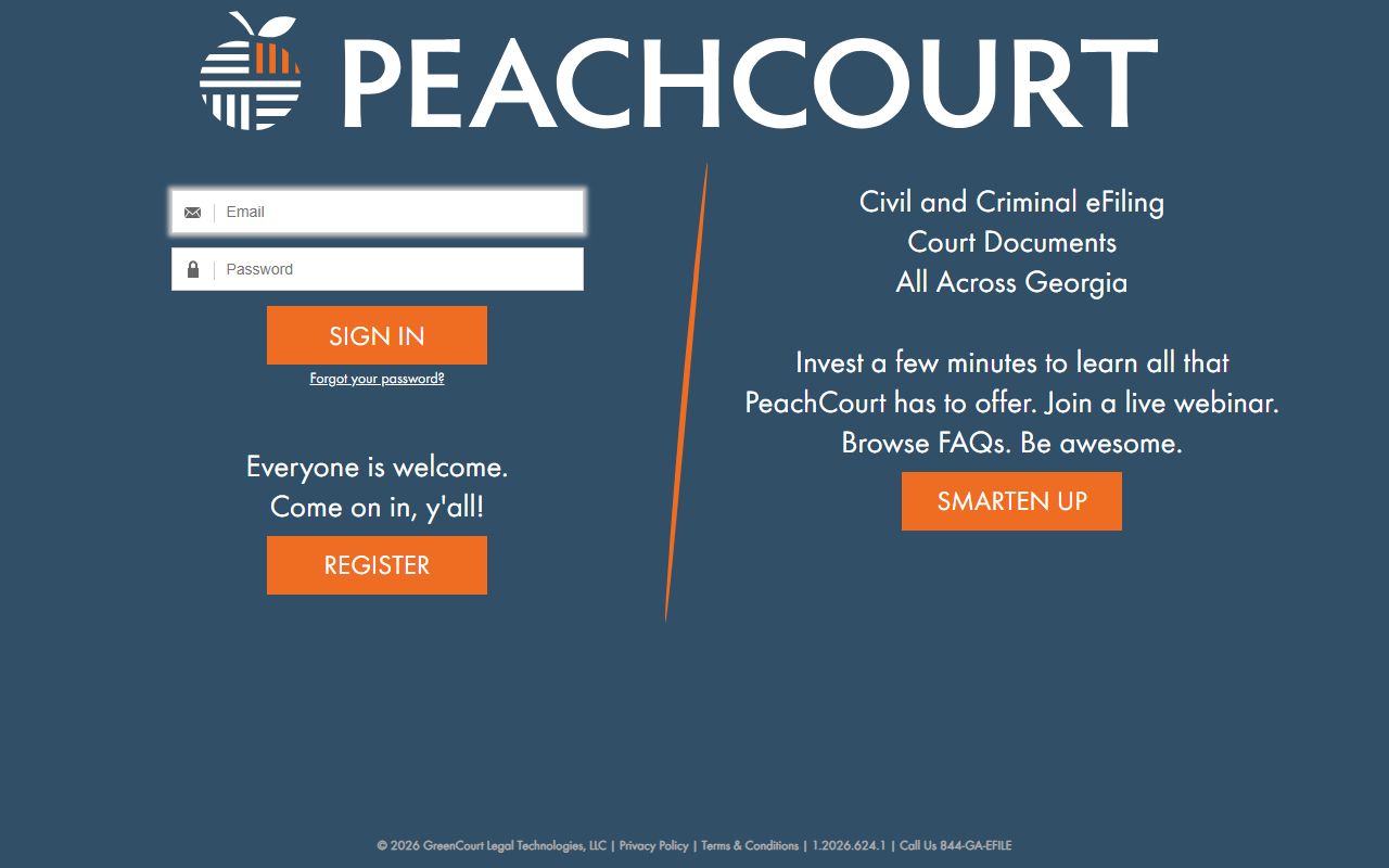 Ware County Clerk of Superior Court PeachCourt e-filing portal