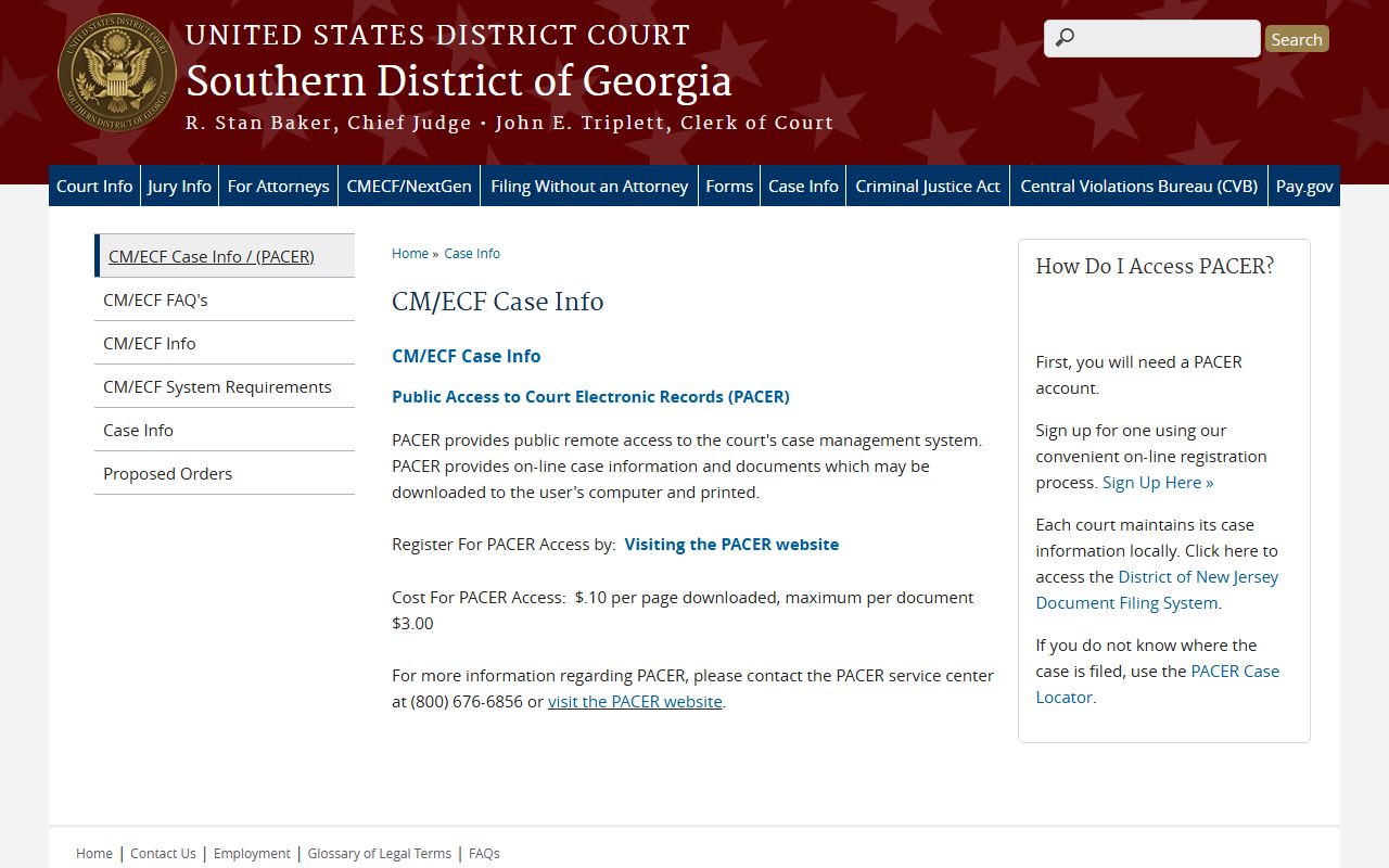 Ware County Superior Court CM ECF case information