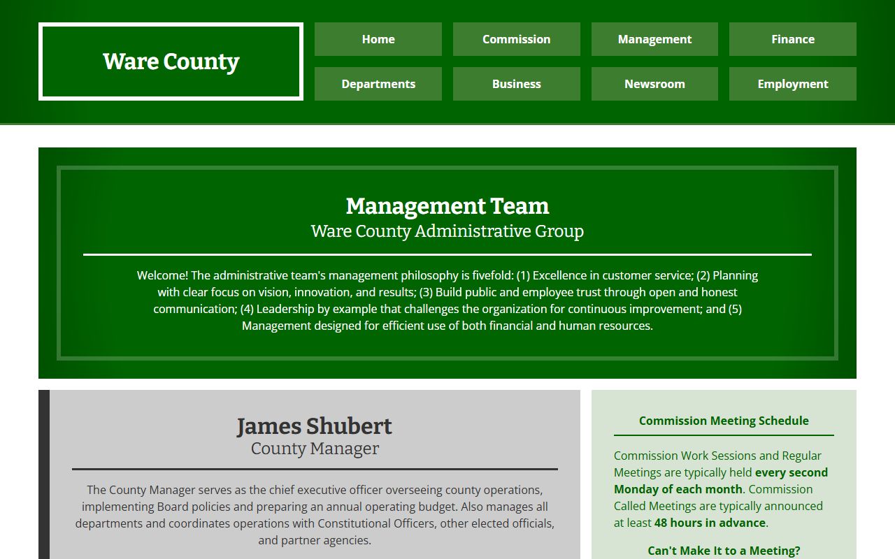 Ware County court records county management open records