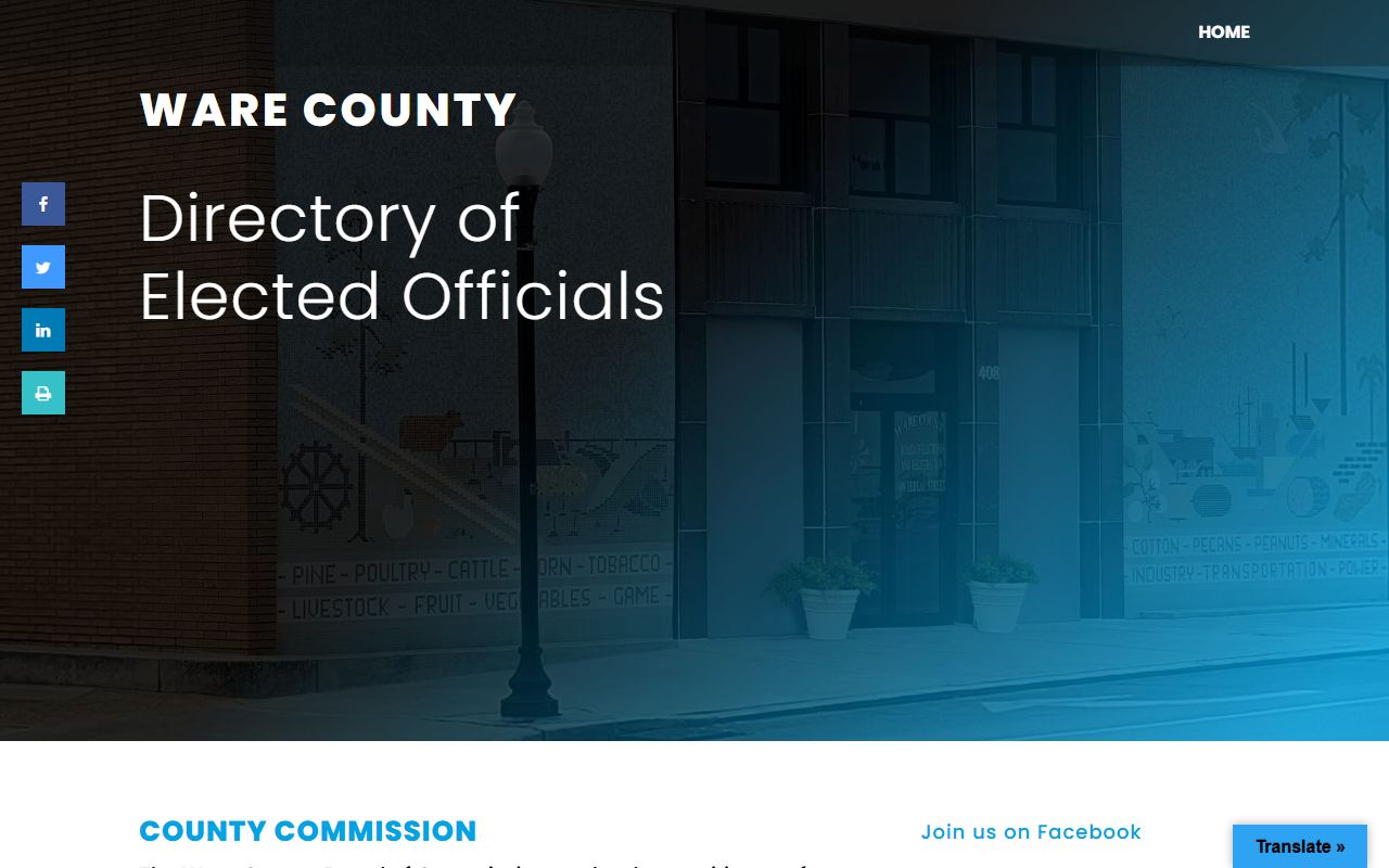 Ware County court records elected official directory