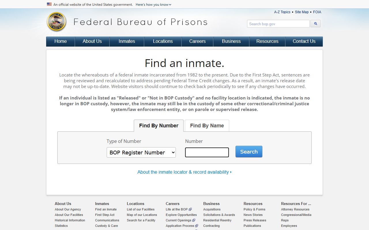 Ware County inmate records federal inmate locator
