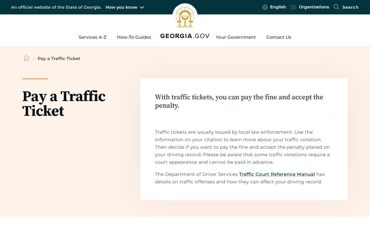 Ware County traffic court records Georgia traffic ticket payment guidance